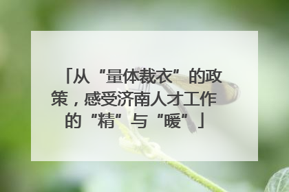 从“量体裁衣”的政策，感受济南人才工作的“精”与“暖”