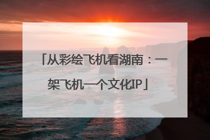 从彩绘飞机看湖南：一架飞机一个文化IP