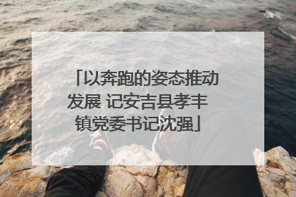 以奔跑的姿态推动发展 记安吉县孝丰镇党委书记沈强
