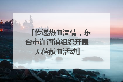 传递热血温情，东台市许河镇组织开展无偿献血活动