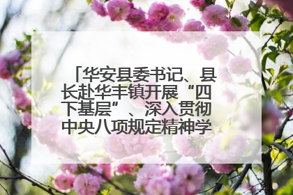 华安县委书记、县长赴华丰镇开展“四下基层”、深入贯彻中央八项规定精神学习教育工作调研