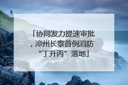协同发力提速审批，漳州长泰首例消防“丁升丙”落地