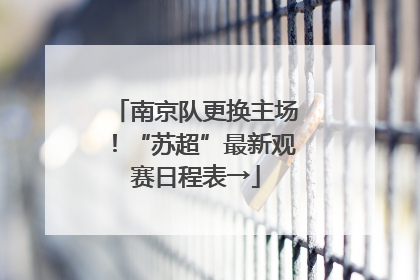 南京队更换主场！“苏超”最新观赛日程表→