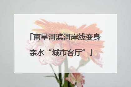 南旱河滨河岸线变身亲水“城市客厅”