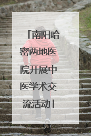 南阳哈密两地医院开展中医学术交流活动