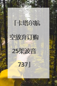 卡塔尔航空放弃订购25架波音737