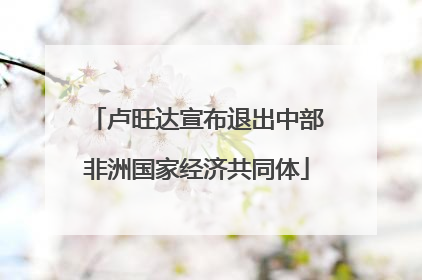 卢旺达宣布退出中部非洲国家经济共同体