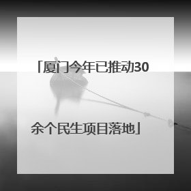 厦门今年已推动30余个民生项目落地