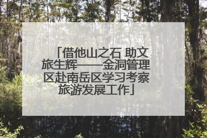 借他山之石 助文旅生辉——金洞管理区赴南岳区学习考察旅游发展工作