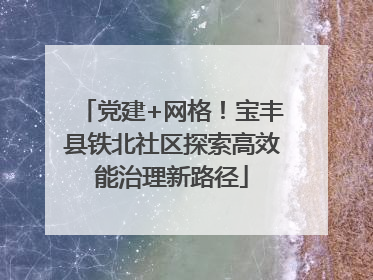 党建+网格！宝丰县铁北社区探索高效能治理新路径