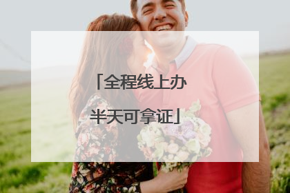 全程线上办 半天可拿证
