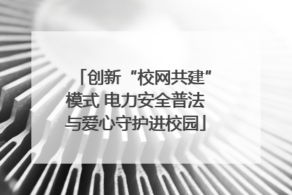 创新“校网共建”模式 电力安全普法与爱心守护进校园