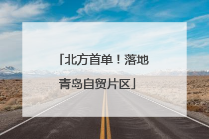 北方首单！落地青岛自贸片区