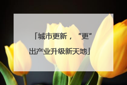 城市更新，“更”出产业升级新天地