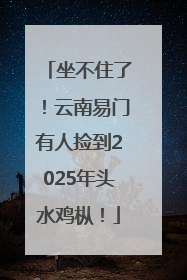 坐不住了！云南易门有人捡到2025年头水鸡枞！
