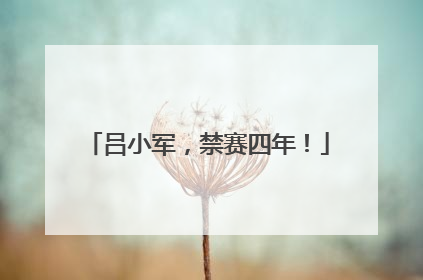 吕小军，禁赛四年！