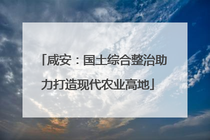 咸安：国土综合整治助力打造现代农业高地