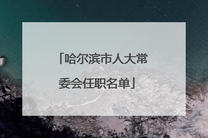 哈尔滨市人大常委会任职名单