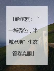 哈尔滨：“一城秀色，半城湿地”生态答卷亮眼