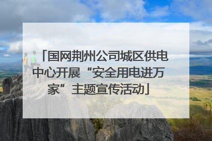 国网荆州公司城区供电中心开展“安全用电进万家”主题宣传活动