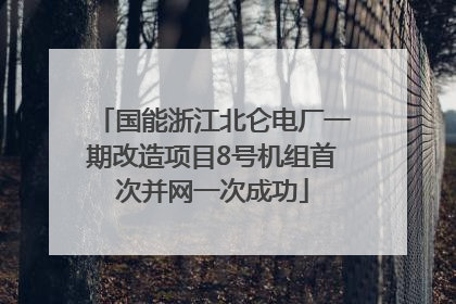 国能浙江北仑电厂一期改造项目8号机组首次并网一次成功