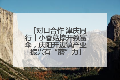 对口合作 津庆同行丨小香菇撑开致富伞，庆阳开边镇产业振兴有“蘑”力