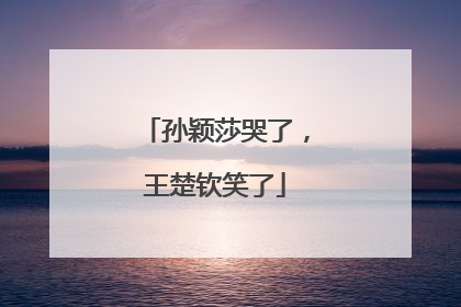 孙颖莎哭了，王楚钦笑了