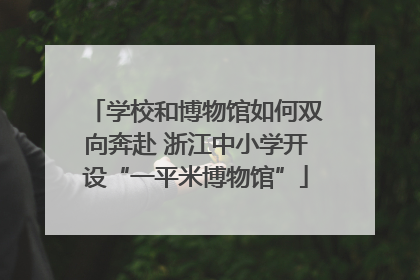 学校和博物馆如何双向奔赴 浙江中小学开设“一平米博物馆”