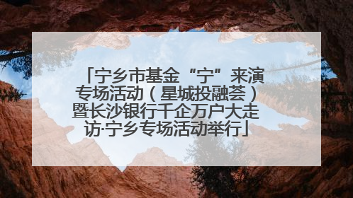 宁乡市基金“宁”来演专场活动（星城投融荟）暨长沙银行千企万户大走访·宁乡专场活动举行
