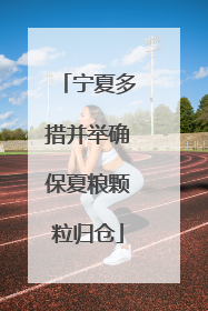 宁夏多措并举确保夏粮颗粒归仓