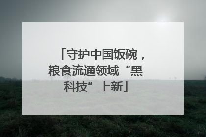 守护中国饭碗，粮食流通领域“黑科技”上新