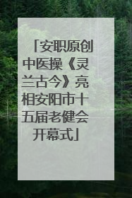 安职原创中医操《灵兰古今》亮相安阳市十五届老健会开幕式