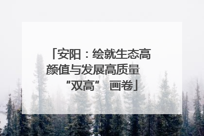 安阳：绘就生态高颜值与发展高质量 “双高” 画卷