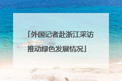 外国记者赴浙江采访推动绿色发展情况