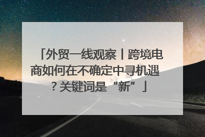 外贸一线观察丨跨境电商如何在不确定中寻机遇？关键词是“新”