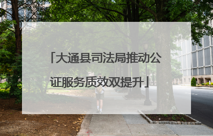 大通县司法局推动公证服务质效双提升