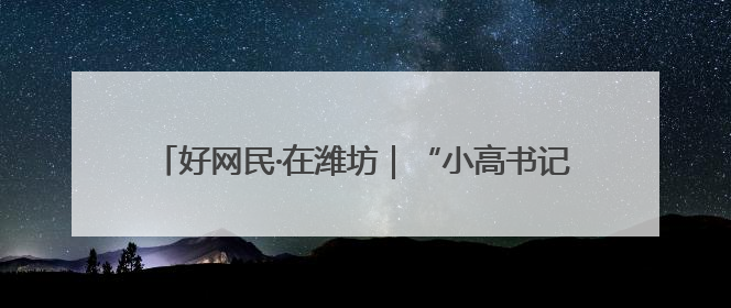 好网民·在潍坊｜“小高书记正能量”直播 带动群众致富