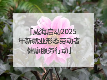 威海启动2025年新就业形态劳动者健康服务行动