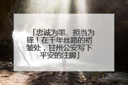 忠诚为墨、担当为锋！在千年丝路的褶皱处，甘州公安写下平安的注脚