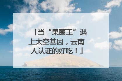 当“果菌王”遇上太空基因，云南人认证的好吃！