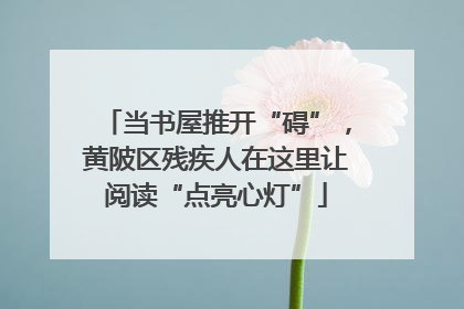 当书屋推开“碍”，黄陂区残疾人在这里让阅读“点亮心灯”