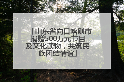 山东省向日喀则市捐赠500万元节目及文化读物，共筑民族团结情谊