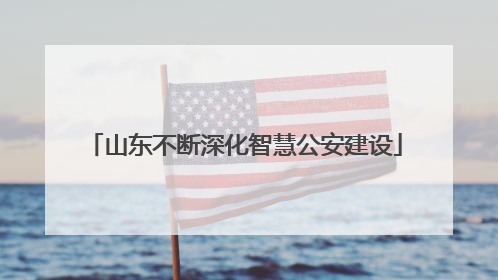 山东不断深化智慧公安建设