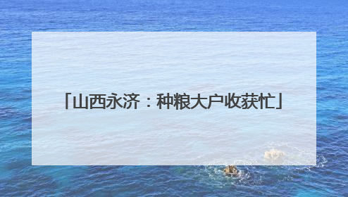 山西永济：种粮大户收获忙