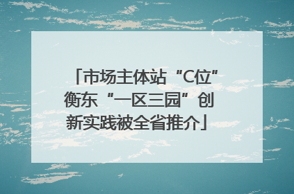 市场主体站“C位” 衡东“一区三园”创新实践被全省推介