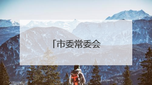 市委常委会召开会议