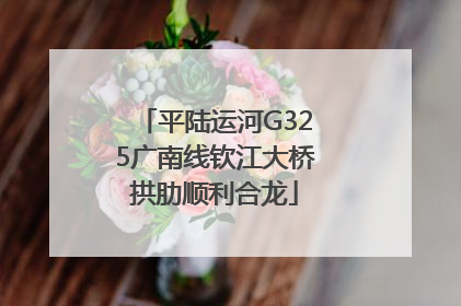 平陆运河G325广南线钦江大桥拱肋顺利合龙