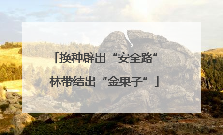 换种辟出“安全路” 林带结出“金果子”