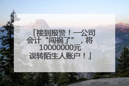 接到报警！一公司会计“闯祸了”，将10000000元误转陌生人账户！
