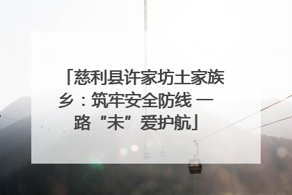 慈利县许家坊土家族乡：筑牢安全防线 一路“未”爱护航